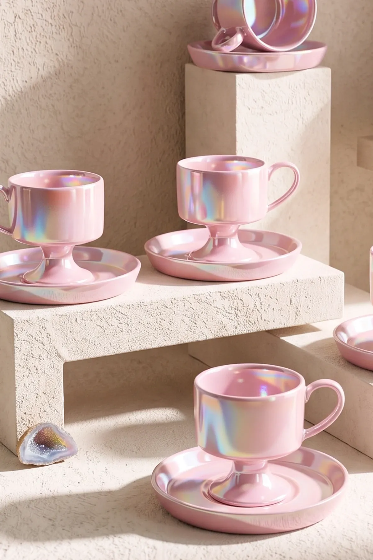 Pink Porselen 6 Kişilik Kahve Fincanı Takımı · 4. fotoğraf