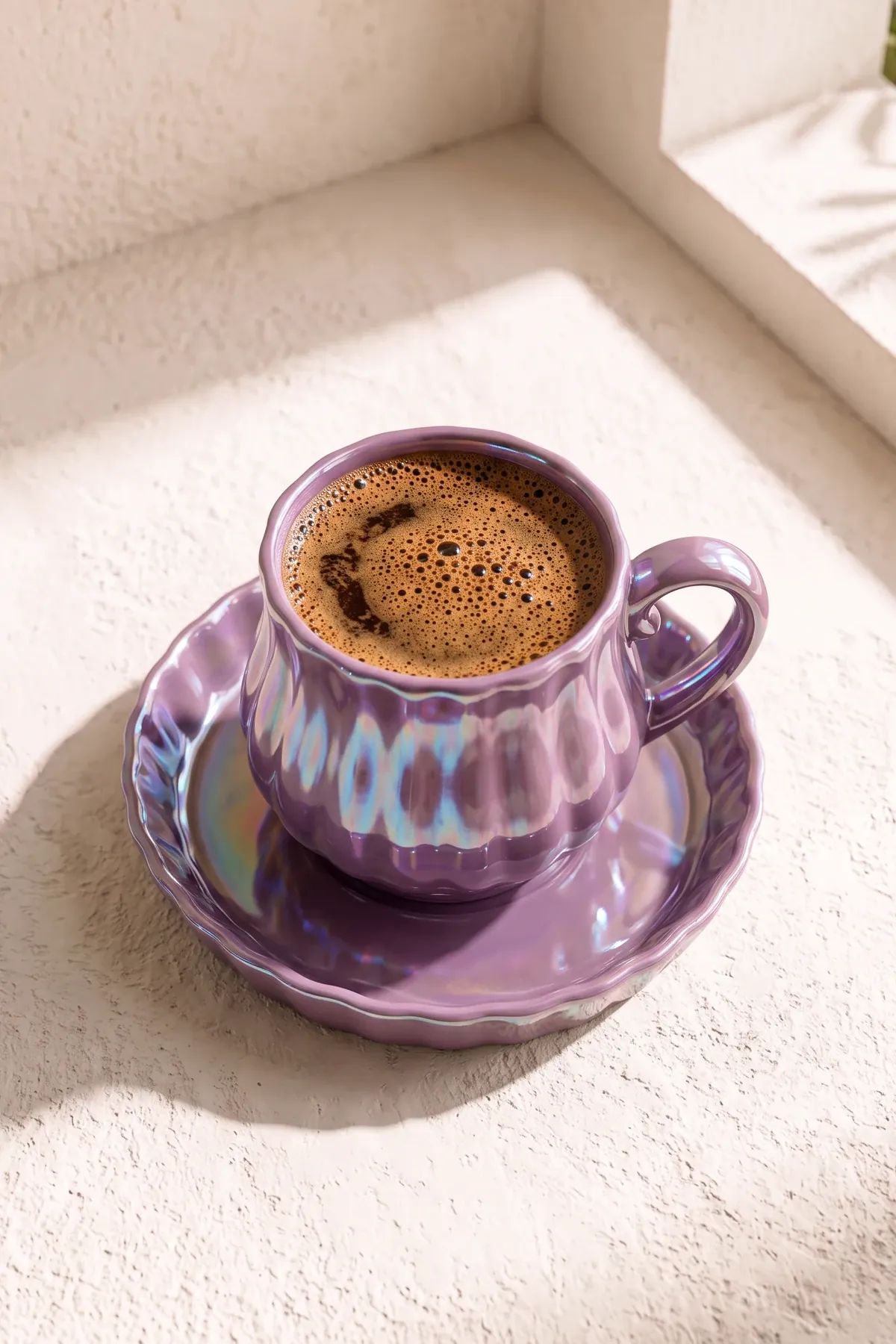 Plum Line Dalgalı Porselen 2 Kişilik Kahve Fincanı Takımı · 6. fotoğraf