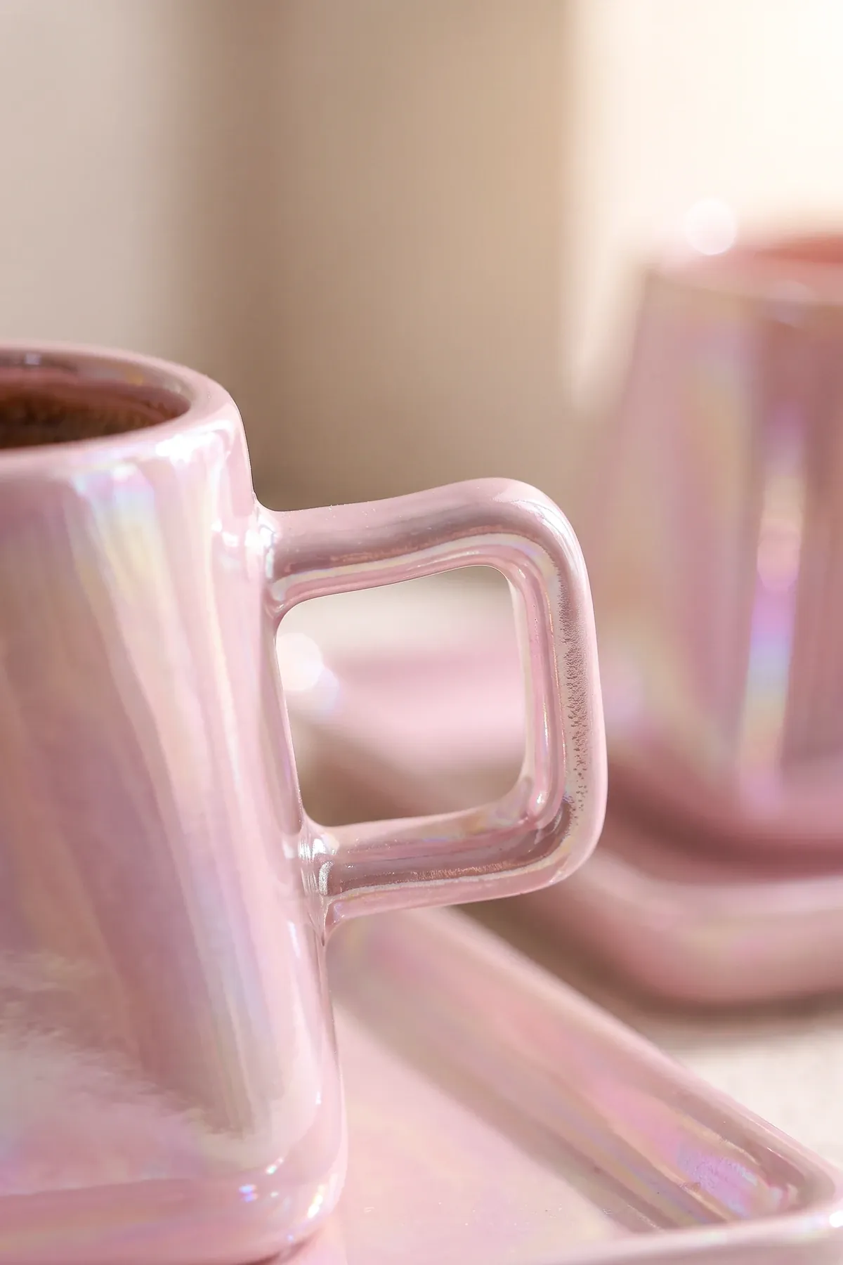 Pinks Porselen 6 Kişilik Kahve Fincanı Takımı · 6. fotoğraf
