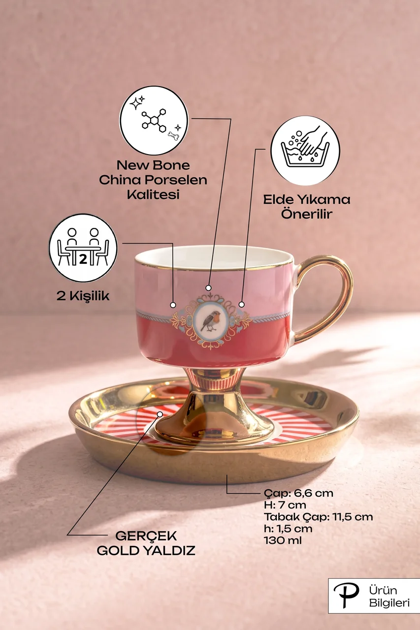 Birdy Porselen 2 Kişilik 4 Parça Kahve Fincanı Takımı · 2. fotoğraf