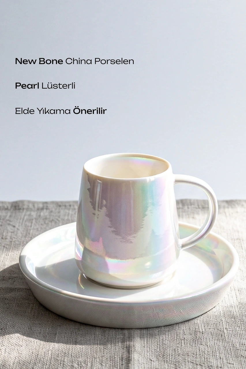 Pearl Porselen Lüster 6 Kişilik Kahve Fincanı Takımı · 2. fotoğraf