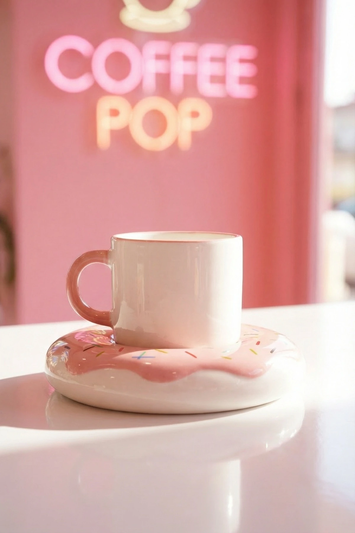 Donut 6 Kişilik Porselen Kahve Fincan Takımı 90 ml · 4. fotoğraf